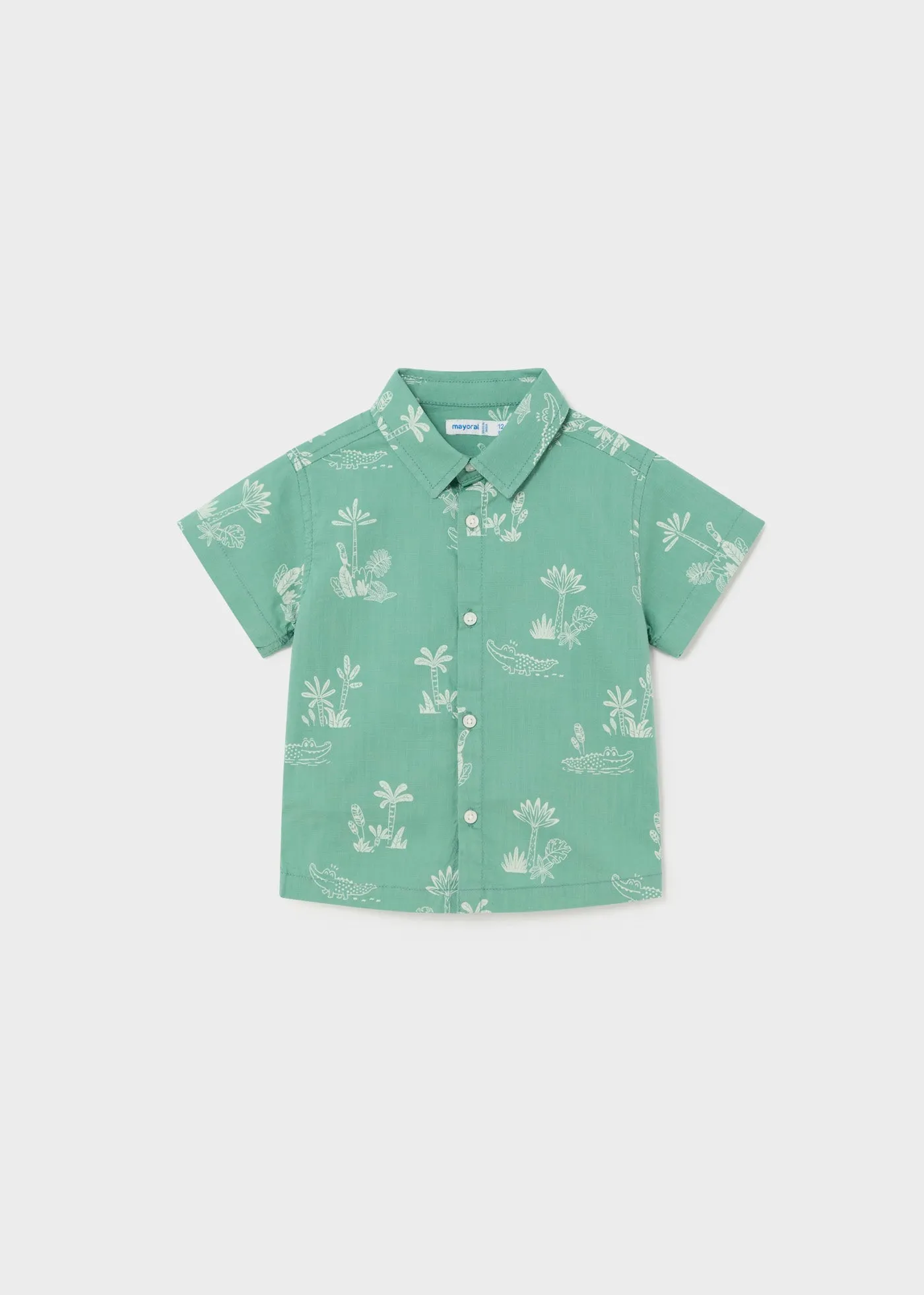 1112 - S/s shirt for baby boy - Eucalyptus