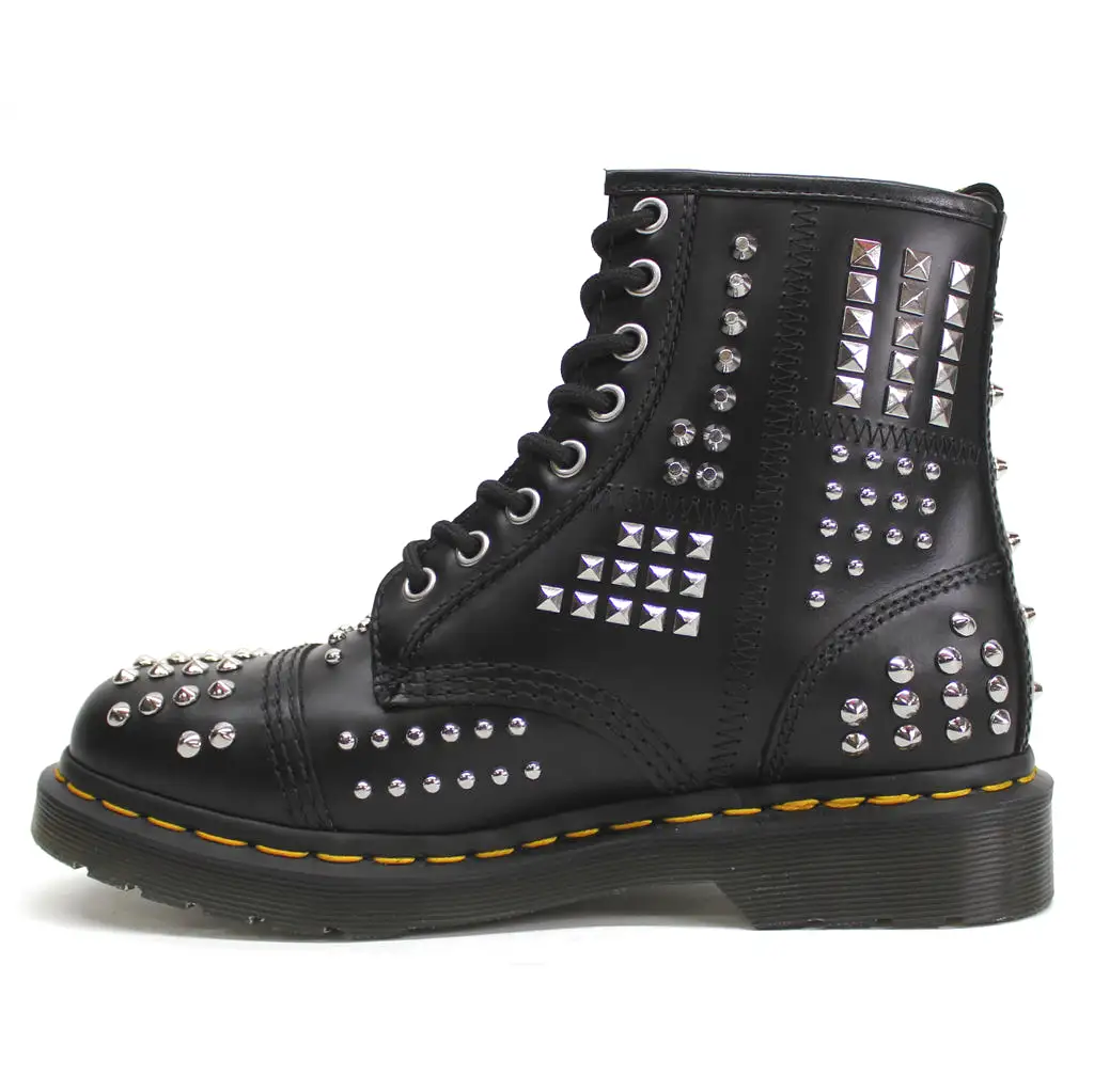 1460 Studded Zip Atlas Leather Unisex Ankle Biker Boots