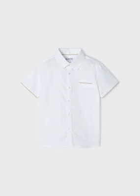 3112 - S/s button down shirt for boy - White