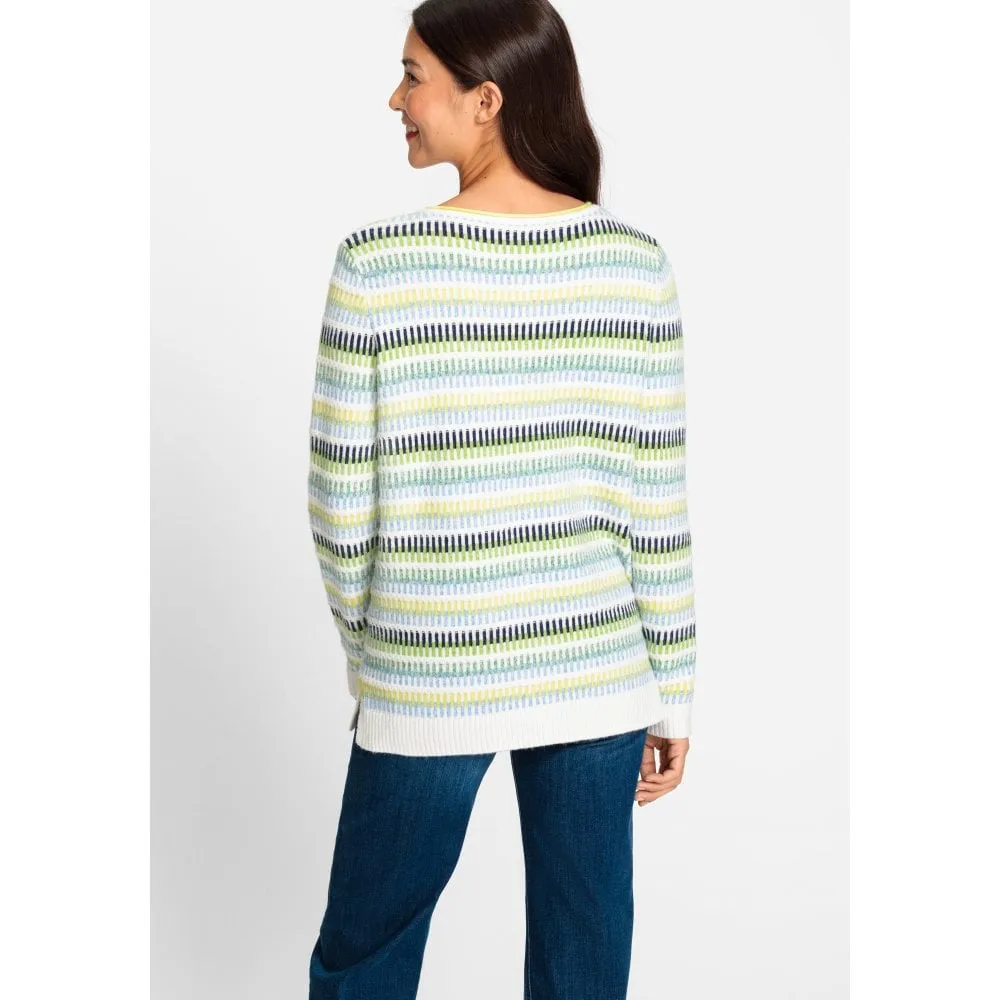 4259 Olsen- Super Soft Multi Colour Knit Jumper- Kiwi