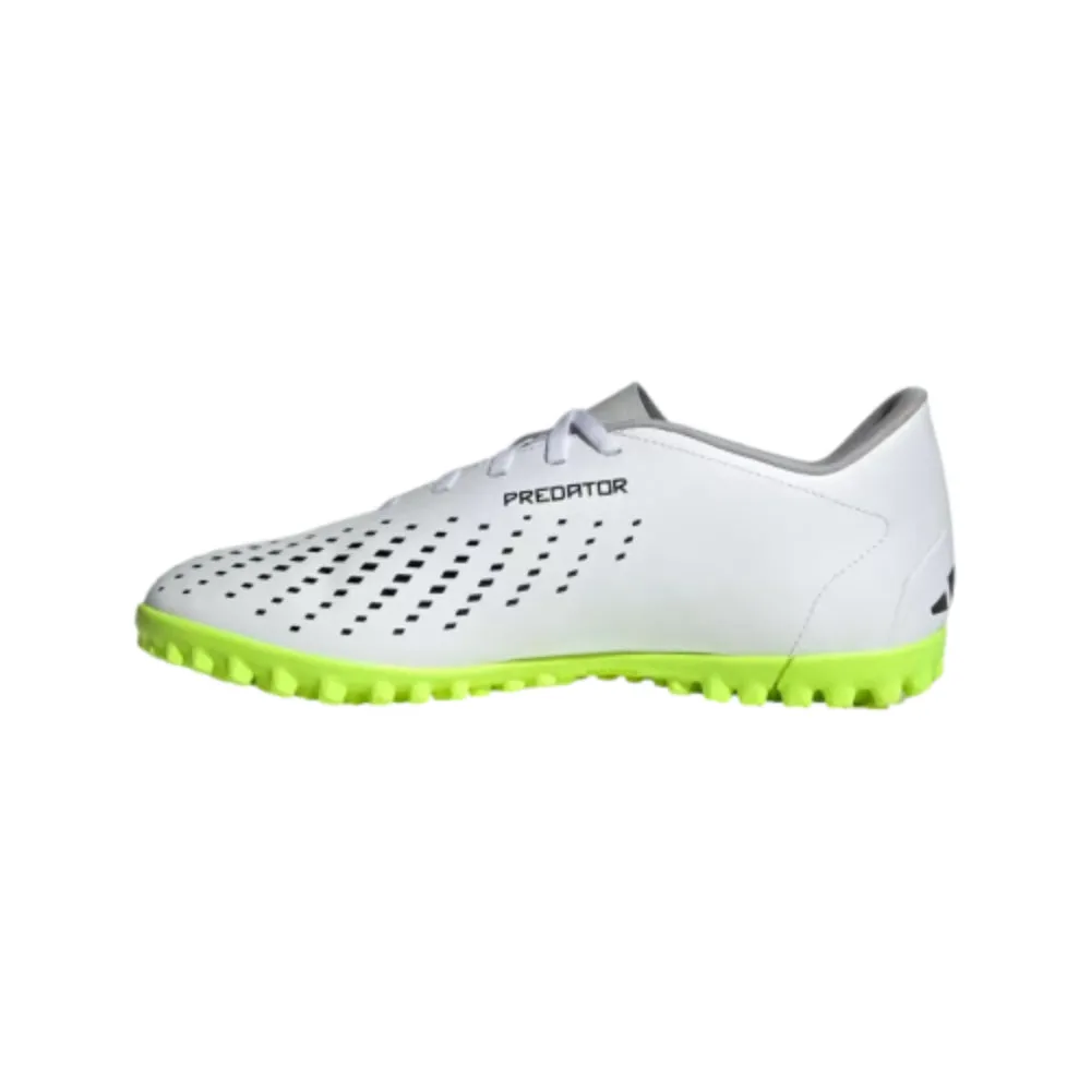 Adidas Men's Predator Accuracy.4 Turf Football Shoe (Cloud White/Core Black/Lucid Lemon)