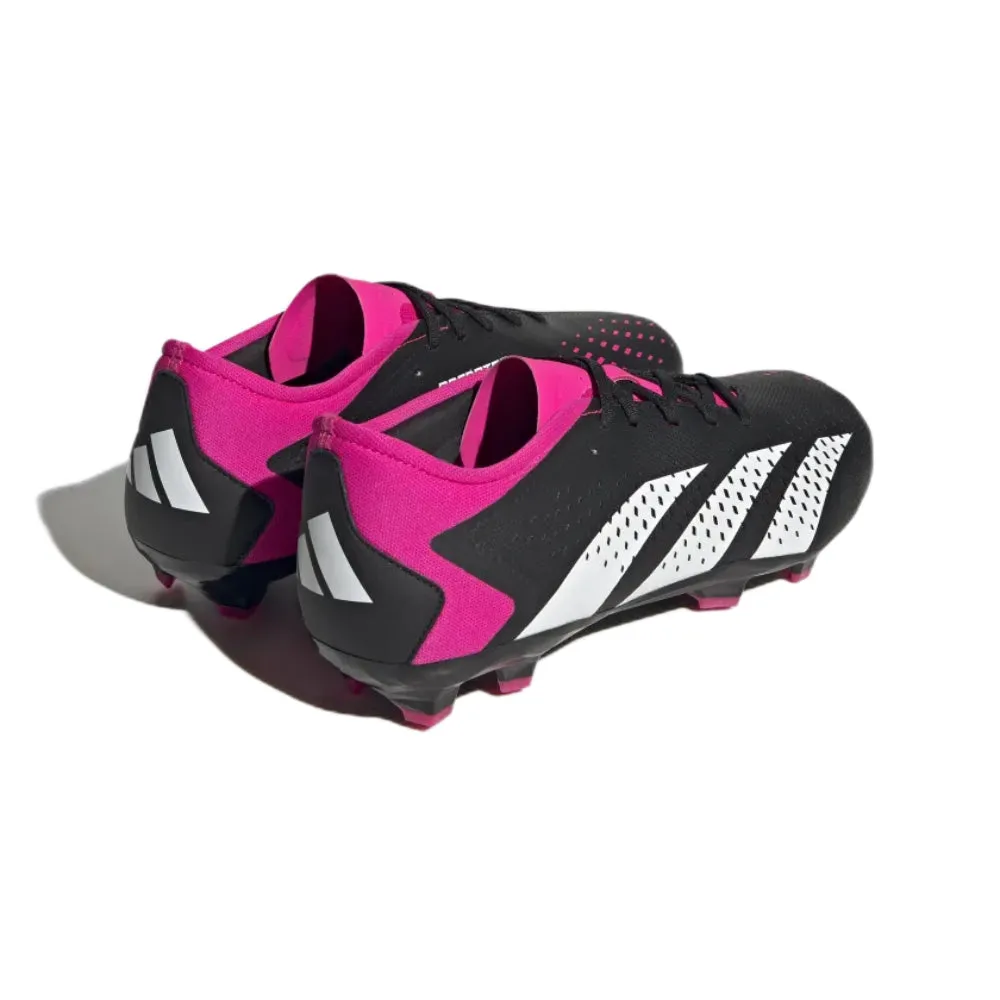 Adidas Predator Accuracy.3 Low Firm Ground  Football Shoe (Black/White/Pink)