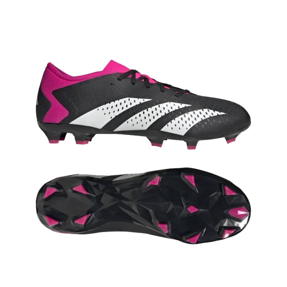 Adidas Predator Accuracy.3 Low Firm Ground  Football Shoe (Black/White/Pink)