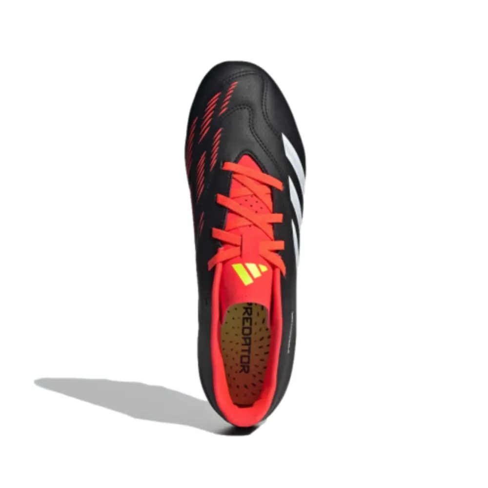 Adidas Predator Club Flexible Ground Football Shoe (Core Black/Cloud White/Solar Red)