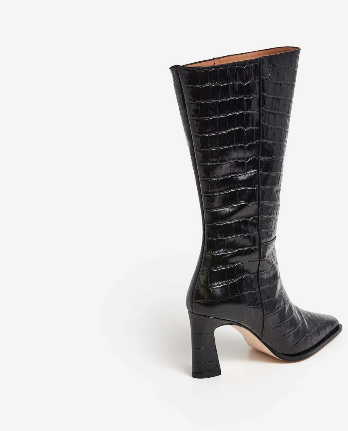 Ava Croco Leather Boots