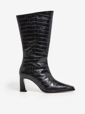 Ava Croco Leather Boots