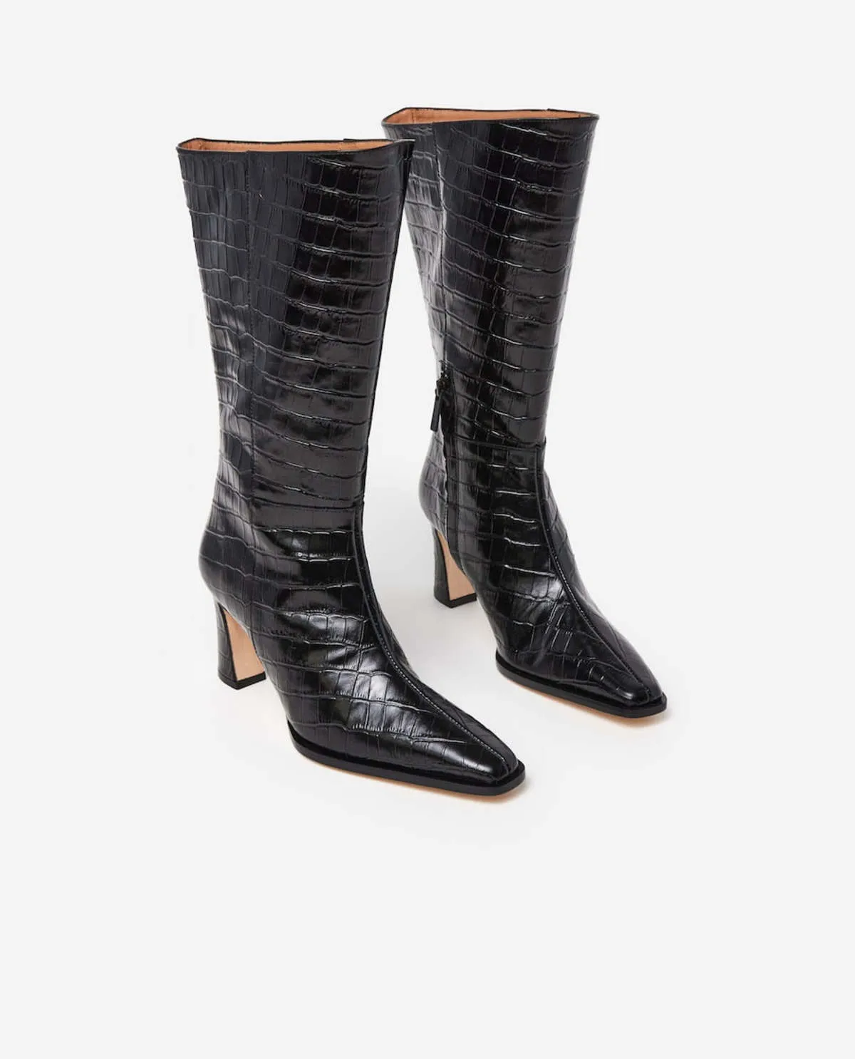 Ava Croco Leather Boots