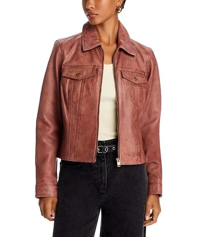 Bagatelle Leather Trucker Jacket