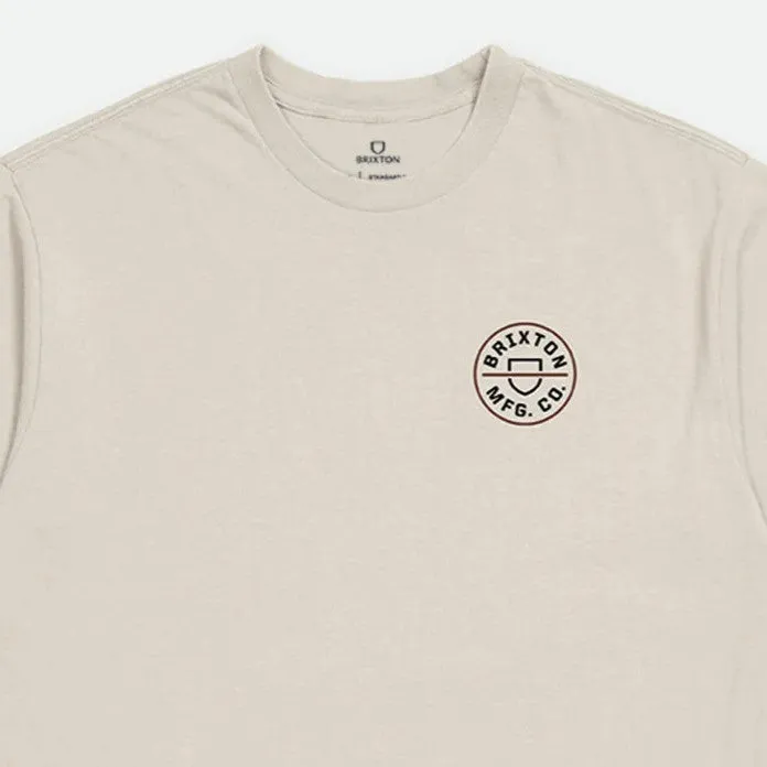 BRIXTON Crest II S/S Standard T-Shirt - Cream