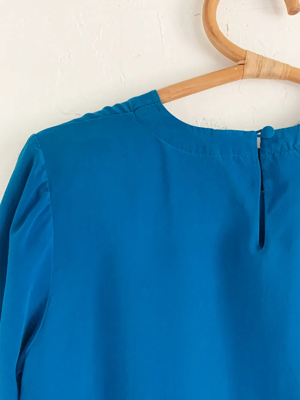 Christie&Jill Ocean Blue Silk Blouse