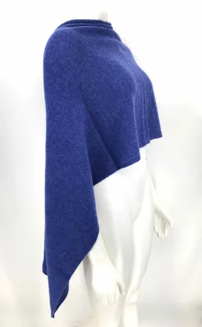 CLAUDIA NICHOLE Blue Cashmere Poncho Size One Size (M) Sweater