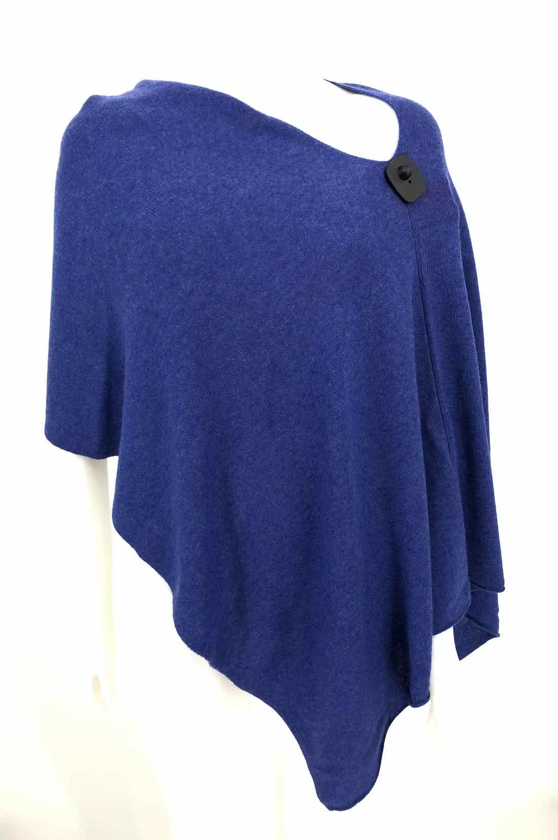 CLAUDIA NICHOLE Blue Cashmere Poncho Size One Size (M) Sweater