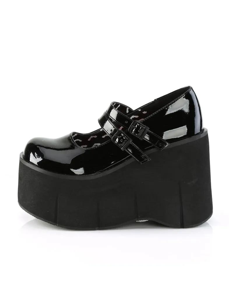 DEMONIA KERA 08 PLATFORM MARYJANES - PATENT BLACK