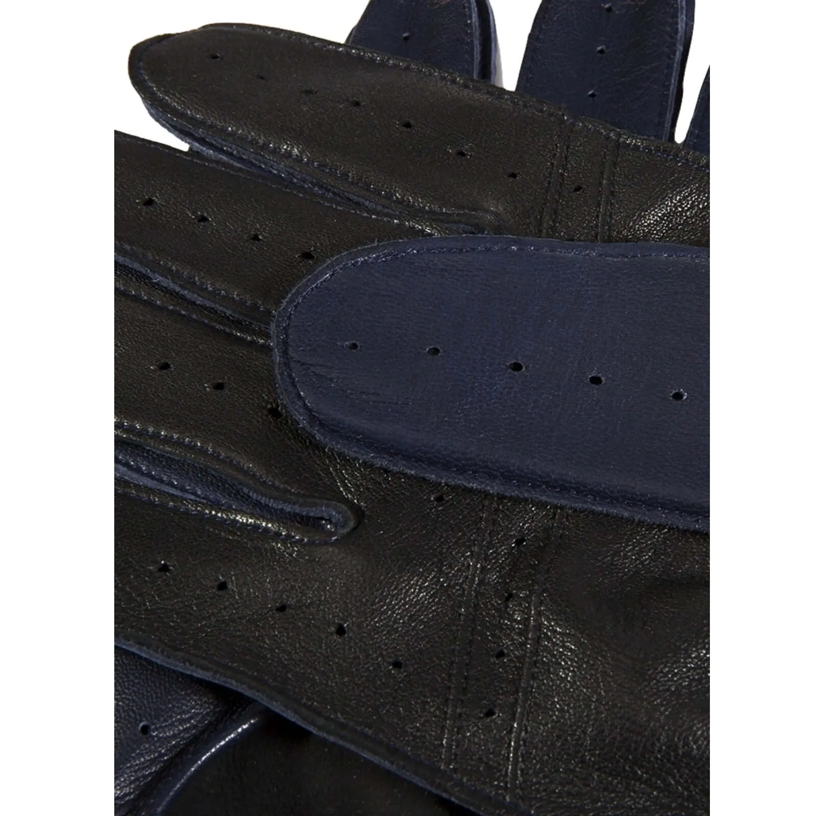 Dents Waverley Mens Leather Driving Gloves - Royal Blue/Black