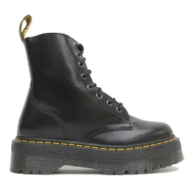 Dr. Martens Jadon Black Unisex Leather Mid-calf 8-eye Boots - UK 6.5