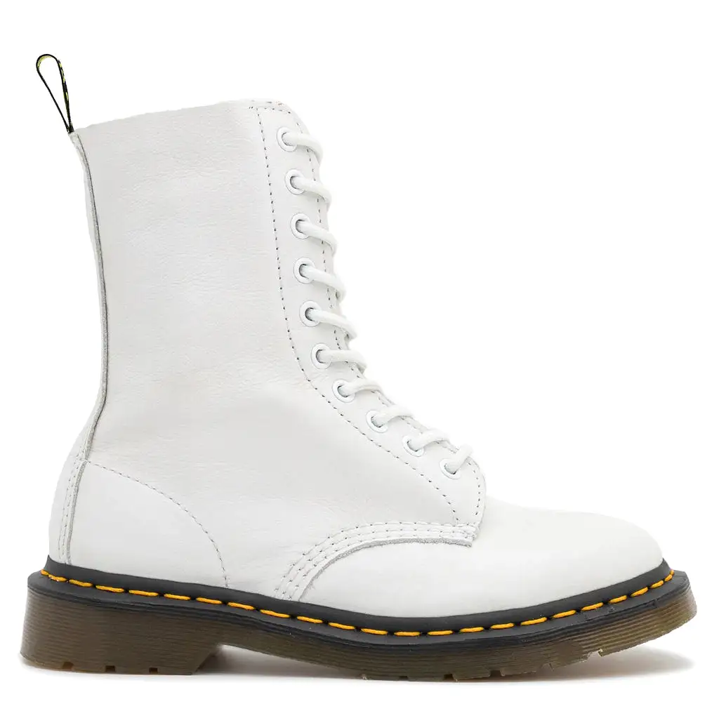 Dr. Martens Womens Boots 1490 Casual Lace-Up Ankle Combat Leather - UK 4