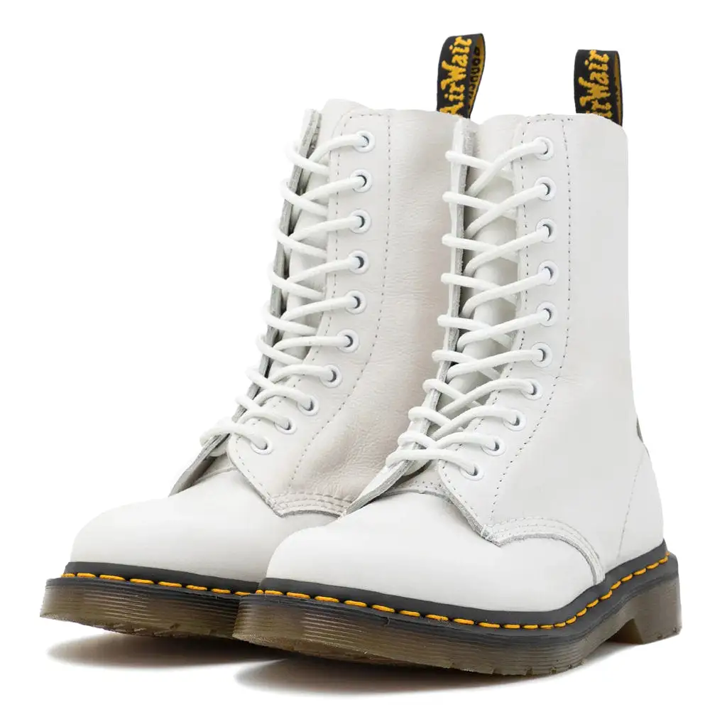 Dr. Martens Womens Boots 1490 Casual Lace-Up Ankle Combat Leather - UK 4