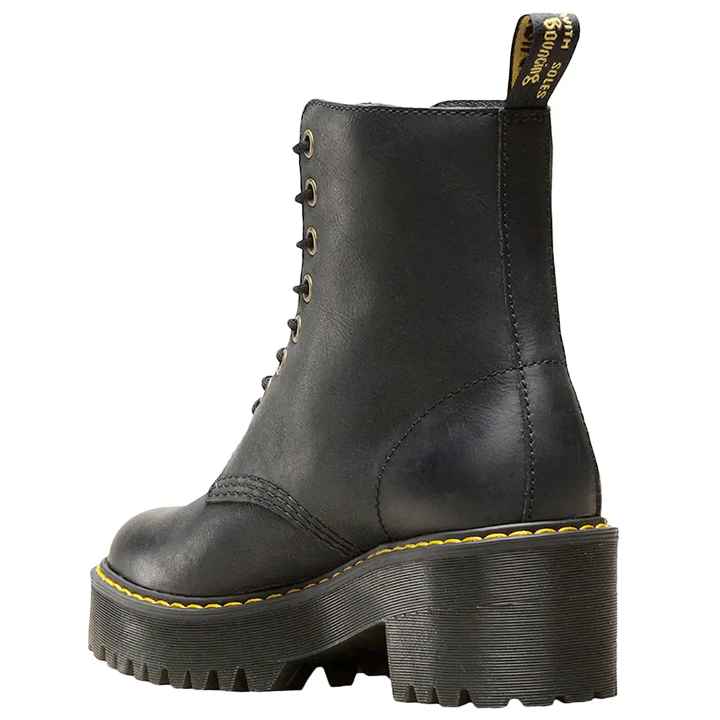 Dr. Martens Womens Boots Shriver Hi Lace-Up Ankle Combat Leather - UK 6.5