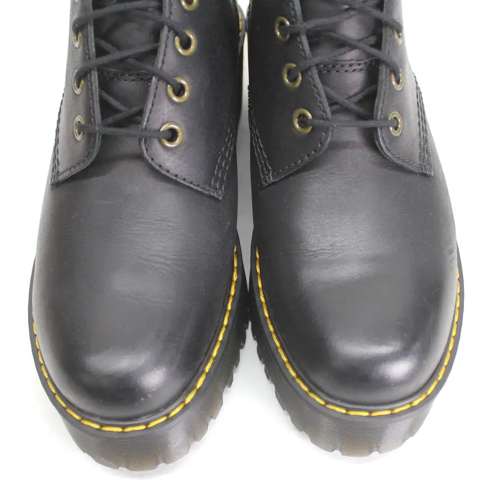 Dr. Martens Womens Boots Shriver Hi Lace-Up Ankle Combat Leather - UK 6.5