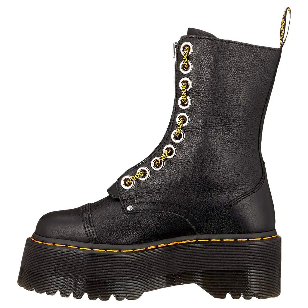 Dr. Martens Womens Boots Sinclair Hi Max Lace-Up Zip-Up Ankle Pisa Leather - UK 6.5