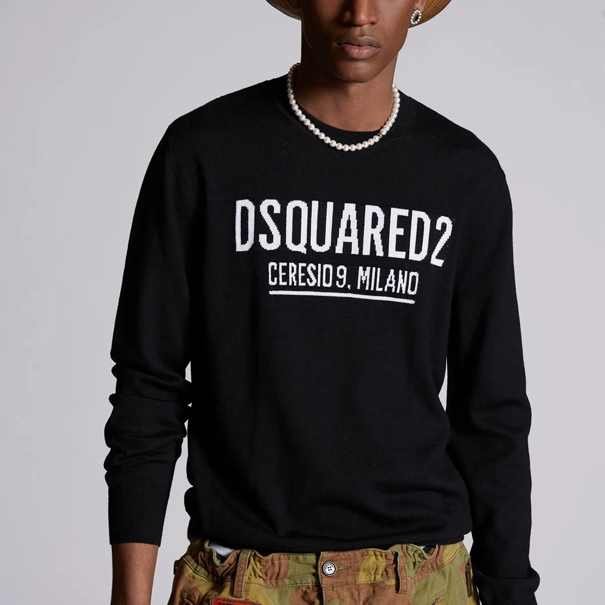 DSQUARED2 - Ceresio9 Crew Neck Jumper in Black