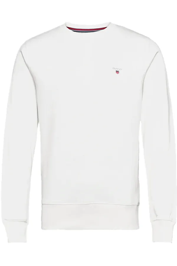 GANT Basic Crew Sweatshirt White