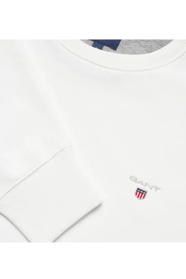 GANT Basic Crew Sweatshirt White