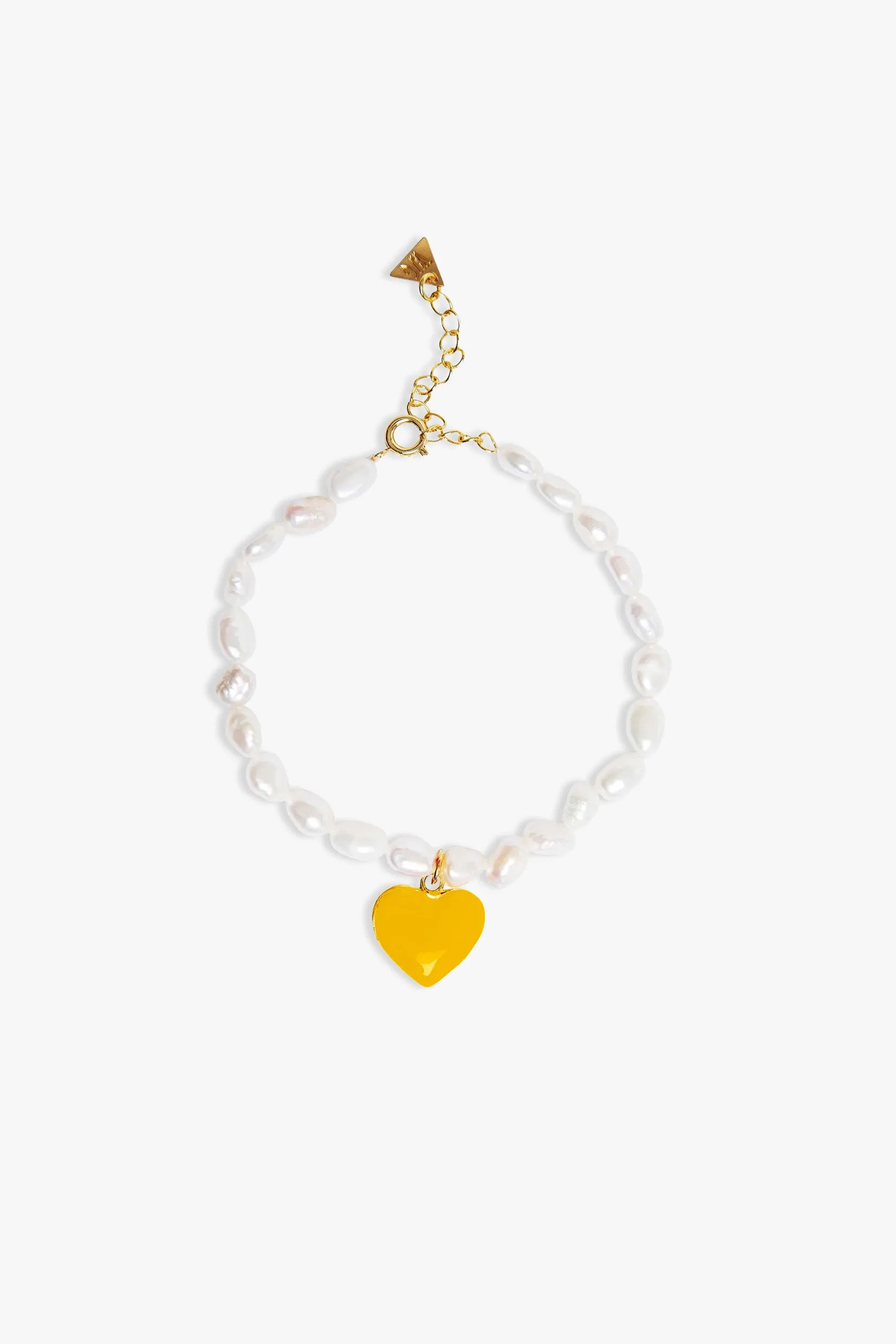 Heart And Pearl Dating Bracelet