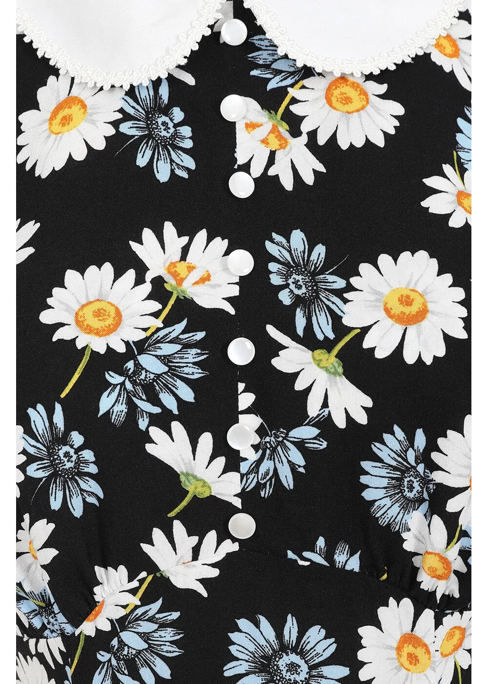 Hell Bunny Daisy 60's Short Dress Black