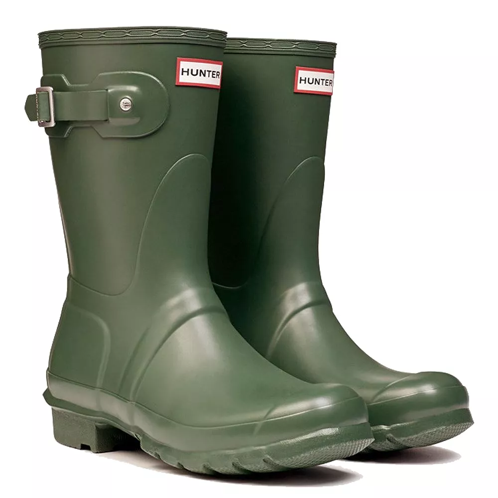 Hunter Original Short Green Womens Boots - UK 5