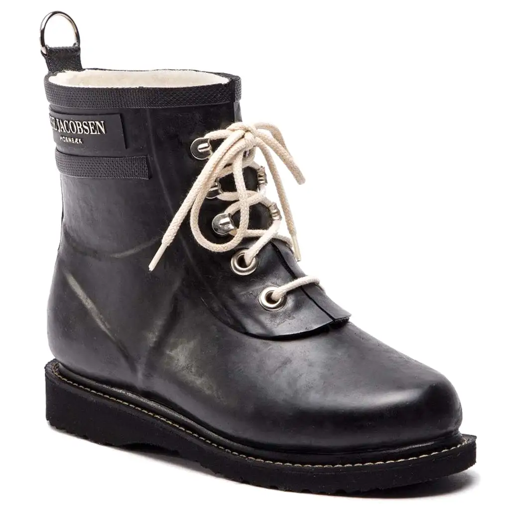 Ilse Jacobsen Womens Boots Rub2 Casual Lace-Up Ankle Wellington Rubber - UK 6.5