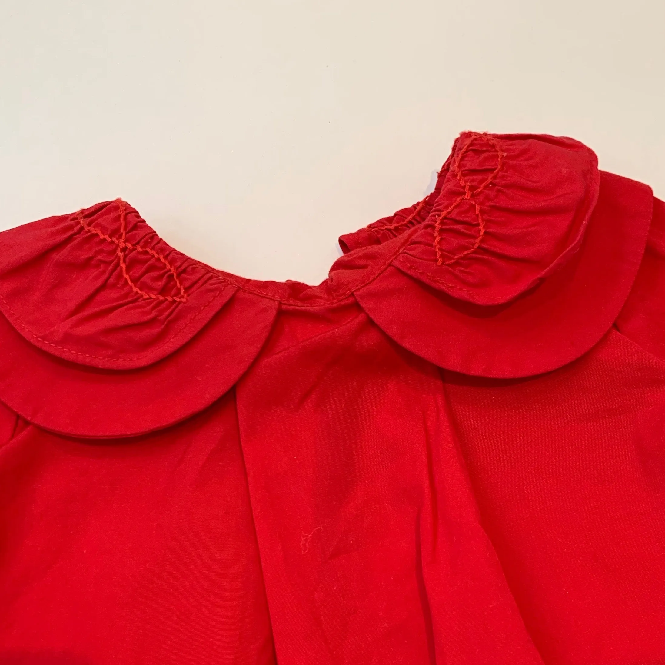 Jacadi Red Cotton Blouse With Collar: 18 Months