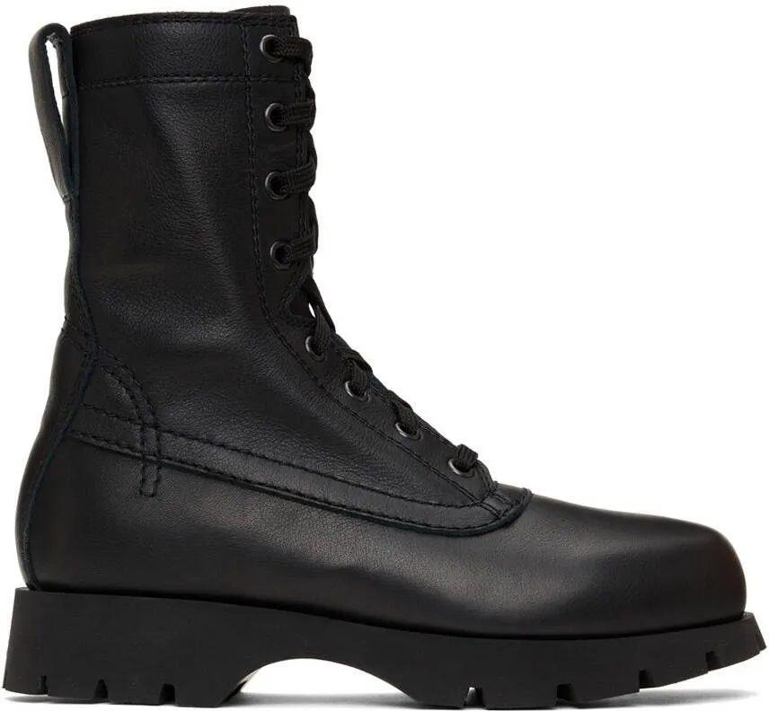 Jil Sander Black Leather Boots