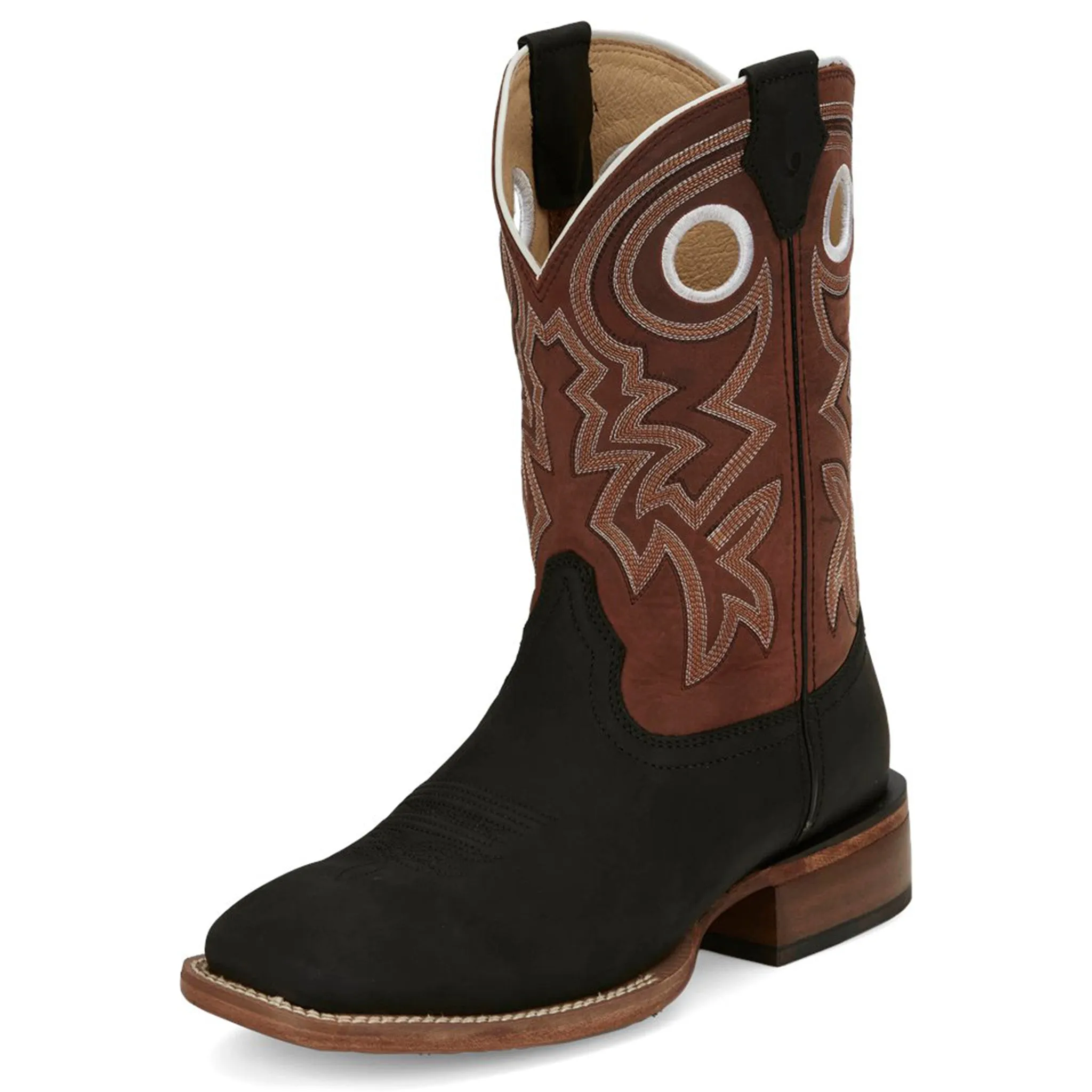 Justin Men's Brown & Red Big News Boots