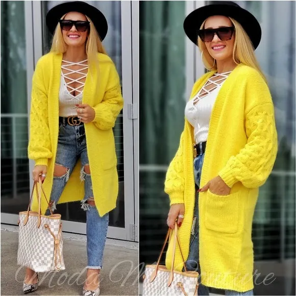 KANARY Yellow Soft Cardigan