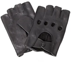 Karla Hanson Men's Leather Fingerless Driving Gloves