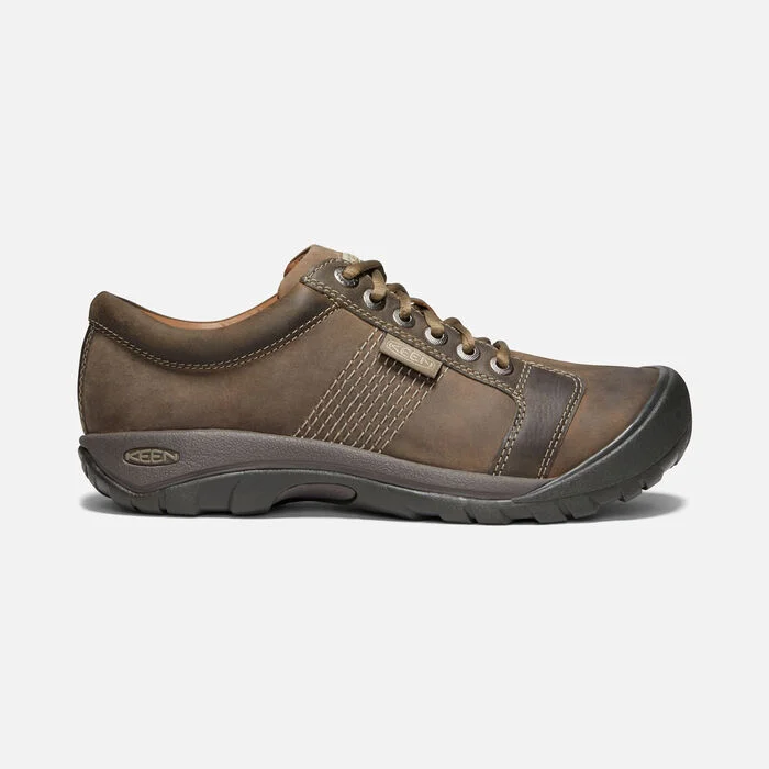 Keen Mens Austin Casual Leather Lace Shoe- Brindle/Bungee Cord Leather