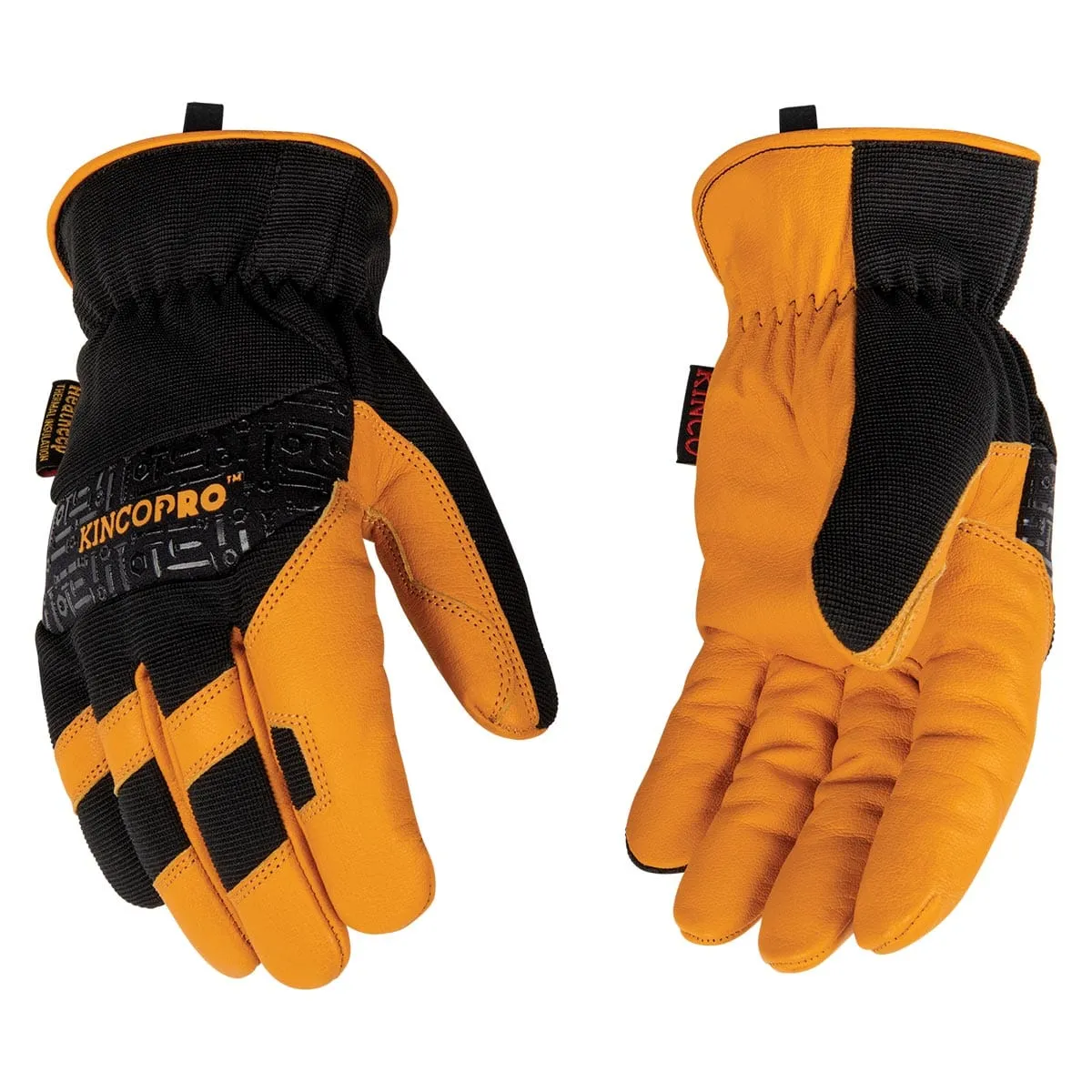 Kinco 104HK KincoPro Lined Grain Buffalo Leather & Synthetic Hybrid Gloves