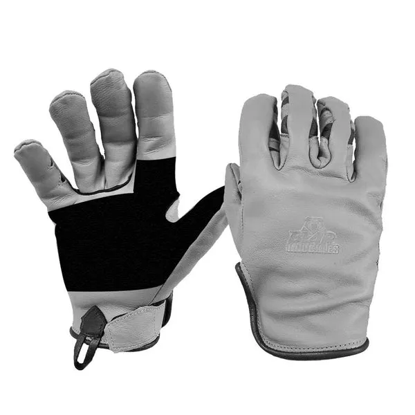 Mechanic Style Grey Leather Goat Hide Work Gloves - M283