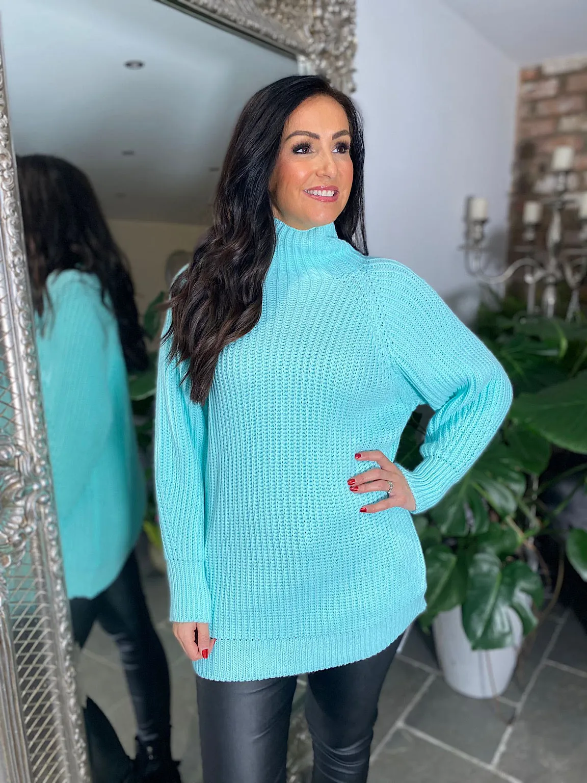 Mint High Neck Knit Marilyn