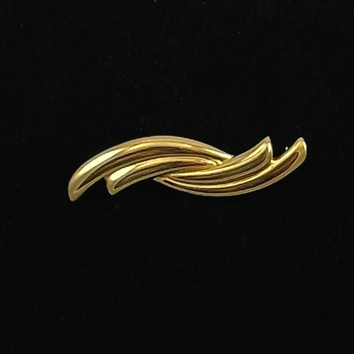 Monet Modern Gold Brooch Vintage