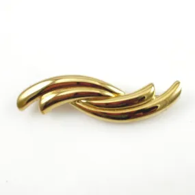 Monet Modern Gold Brooch Vintage