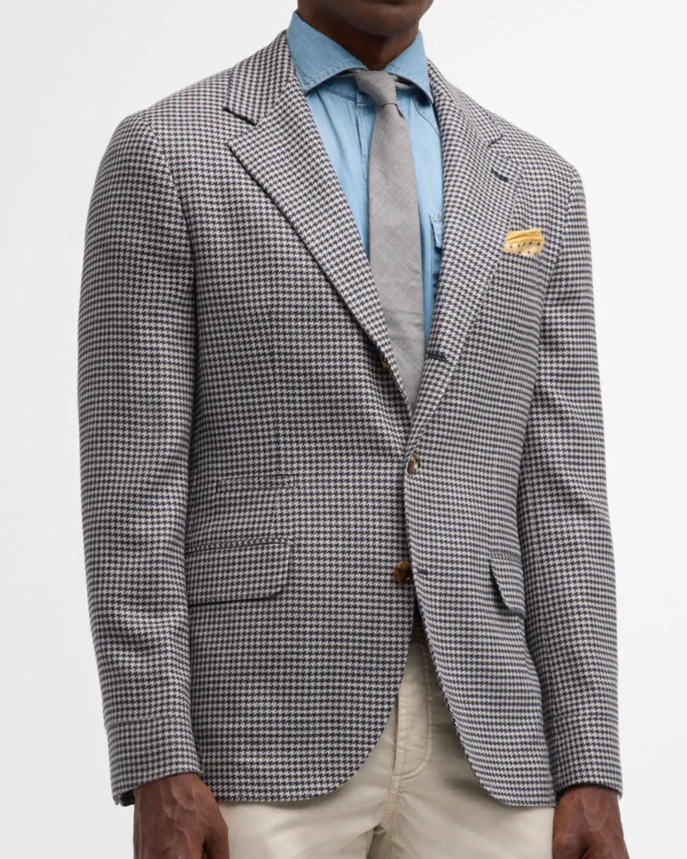 Navy and Cream Houndstooth Sportcoat