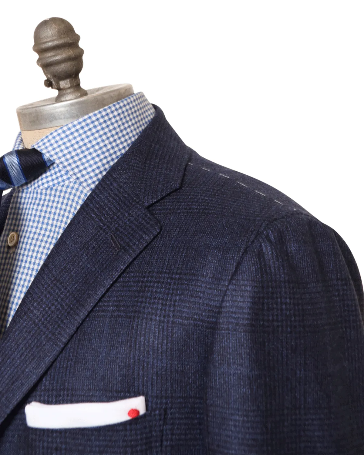 Navy Tonal Glen Plaid Cashmere Sportcoat