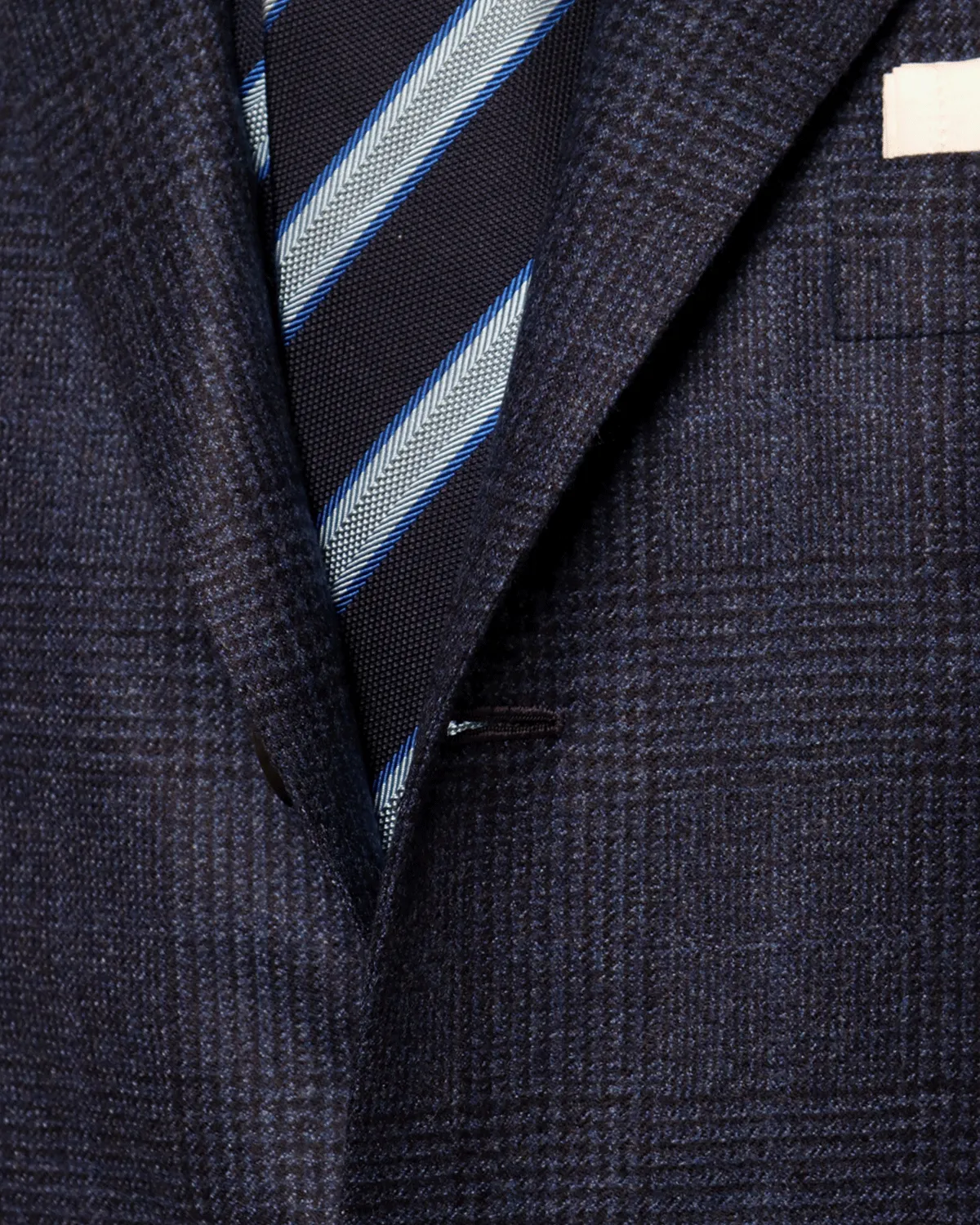 Navy Tonal Glen Plaid Cashmere Sportcoat