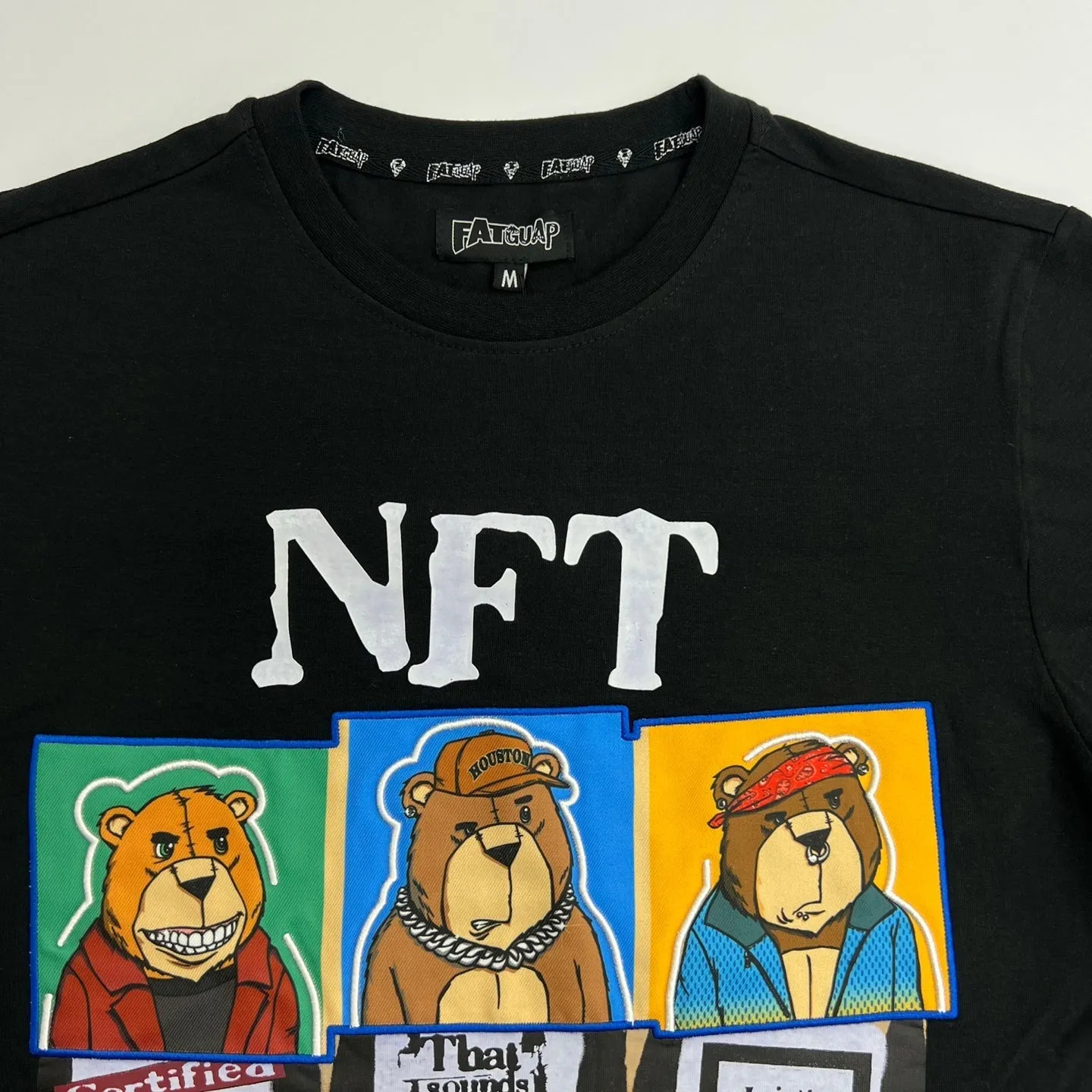 NFT Bear Graphic T-Shirt - Black