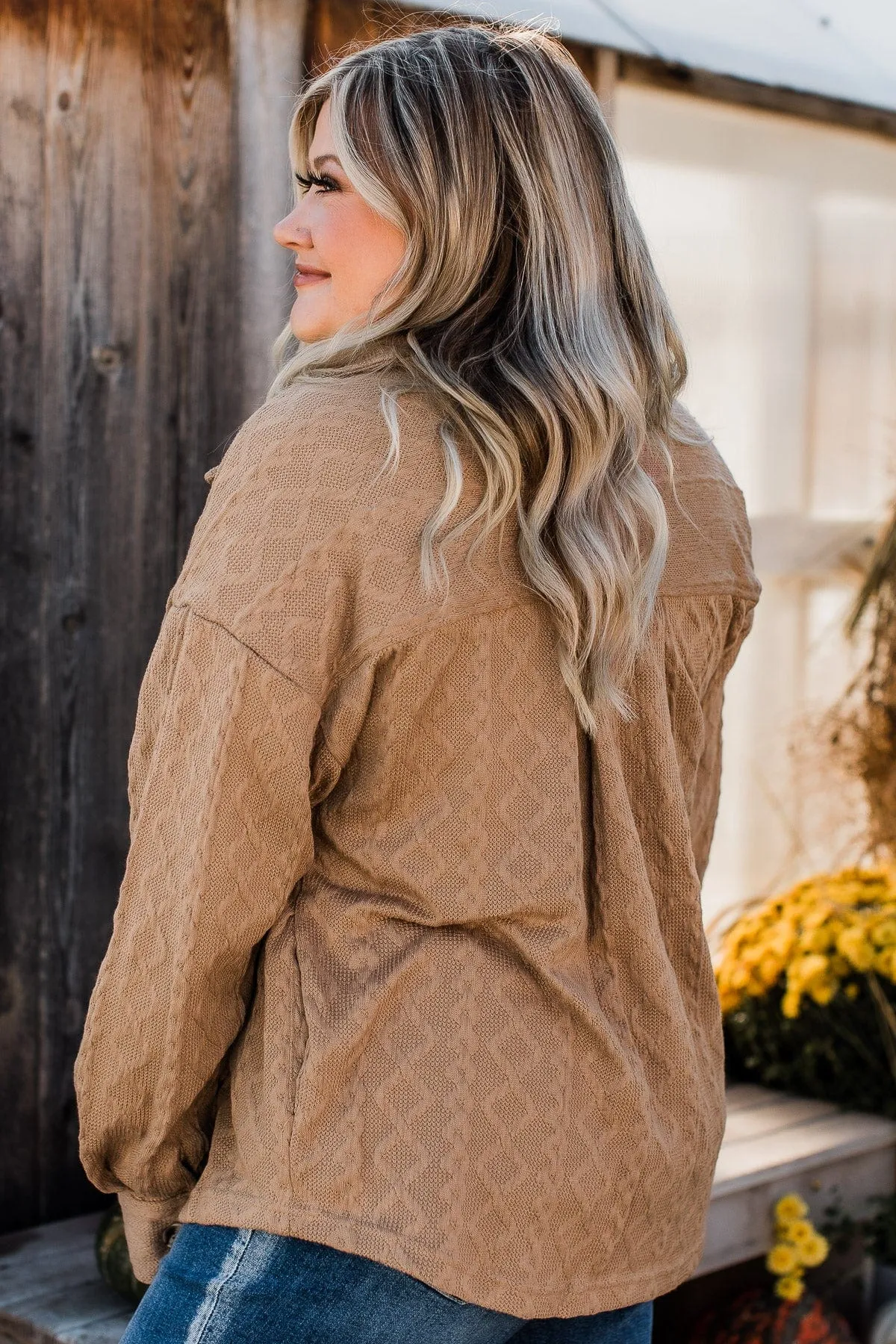 On To The Next Knit Shirt Jacket- Mocha