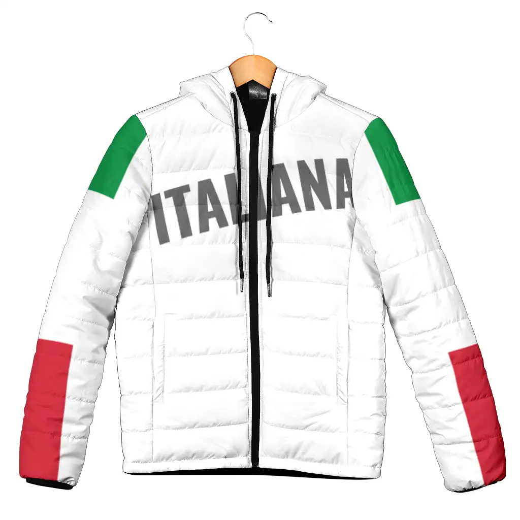 Padded Hooded Jacket Italiano/Italiana - White