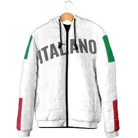 Padded Hooded Jacket Italiano/Italiana - White