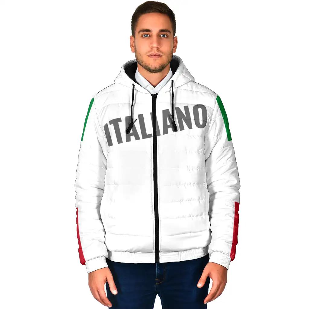 Padded Hooded Jacket Italiano/Italiana - White